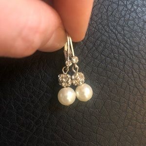 Faux pearl earrings